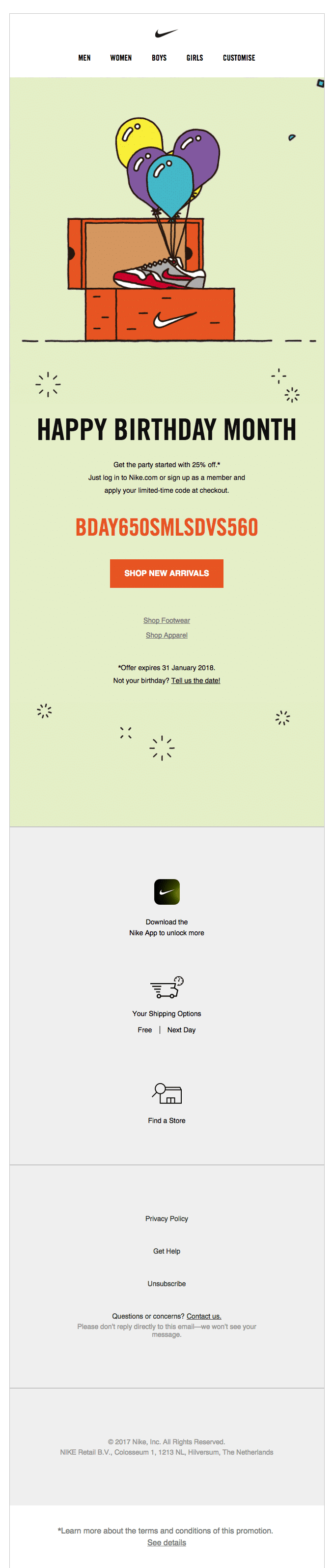 Pemasaran email juga menjadi hit besar selama ulang tahun, terutama karena peluang yang ditemukan dalam personalisasi.