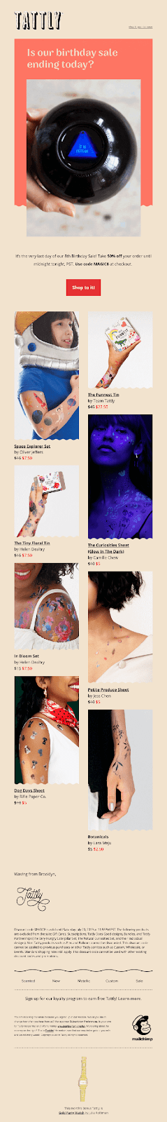 Tattly fa un ottimo lavoro nell'accoppiare due caratteri diversi, pur rimanendo in linea con gli standard del loro marchio.