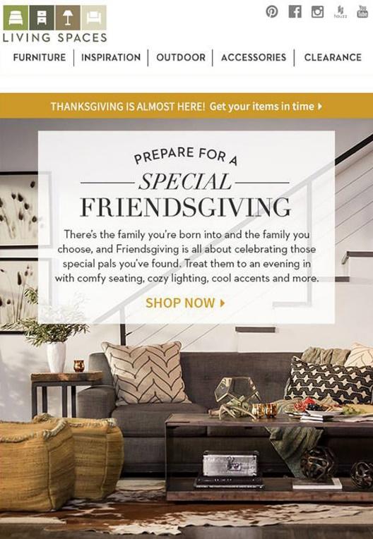 Living Spaces - แคมเปญการตลาดผ่านอีเมล - อีเมลส่งเสริมการขาย