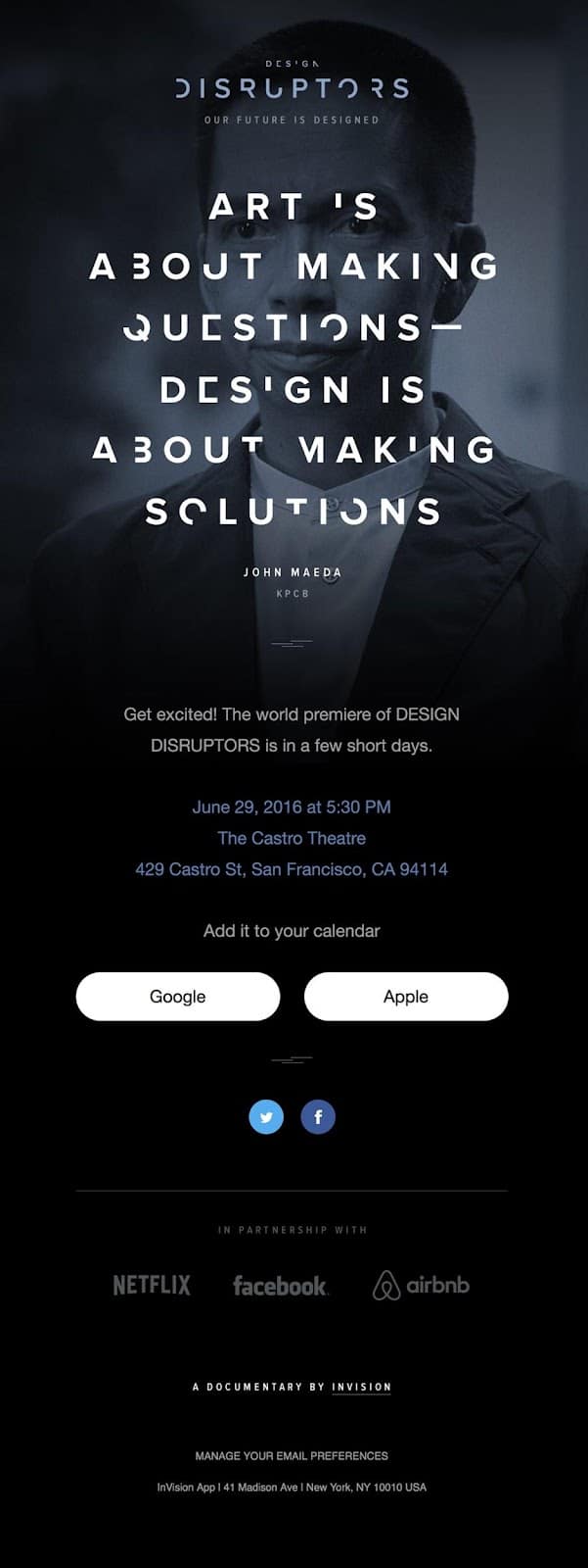 Мировая премьера документального фильма InVision Design Disruptors