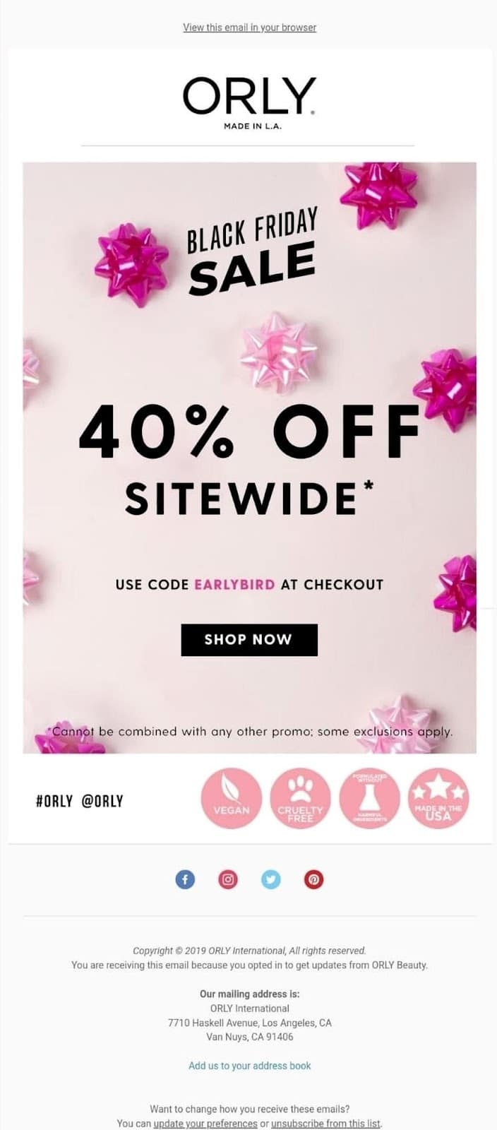 Exemple d'email d'Orly