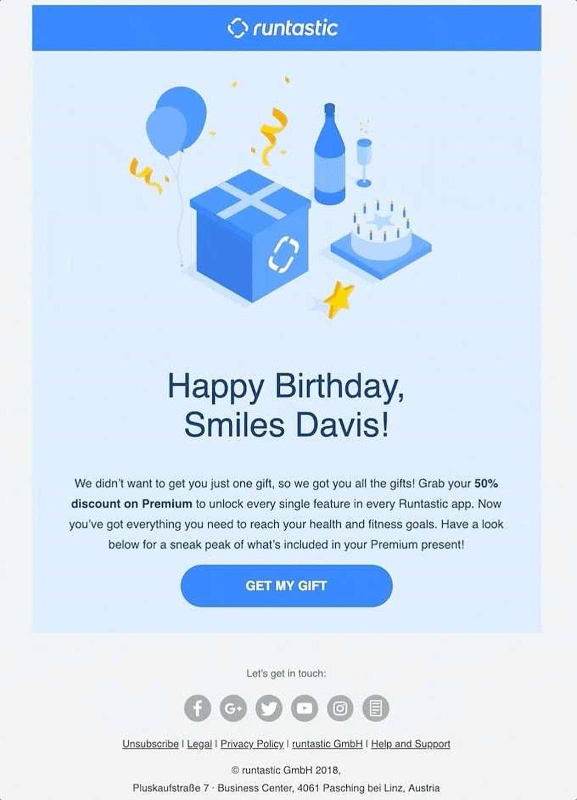 Runtastic-E-Mail-Beispiel