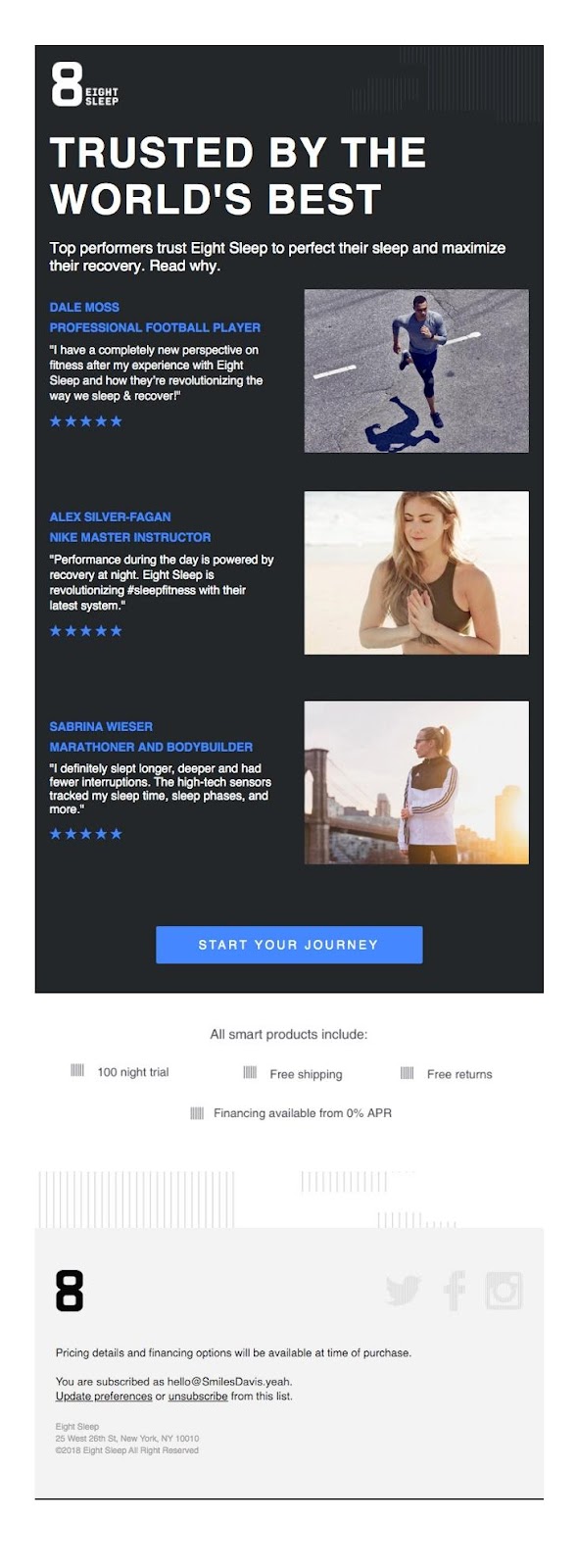 Esempio di e-mail di otto sonno