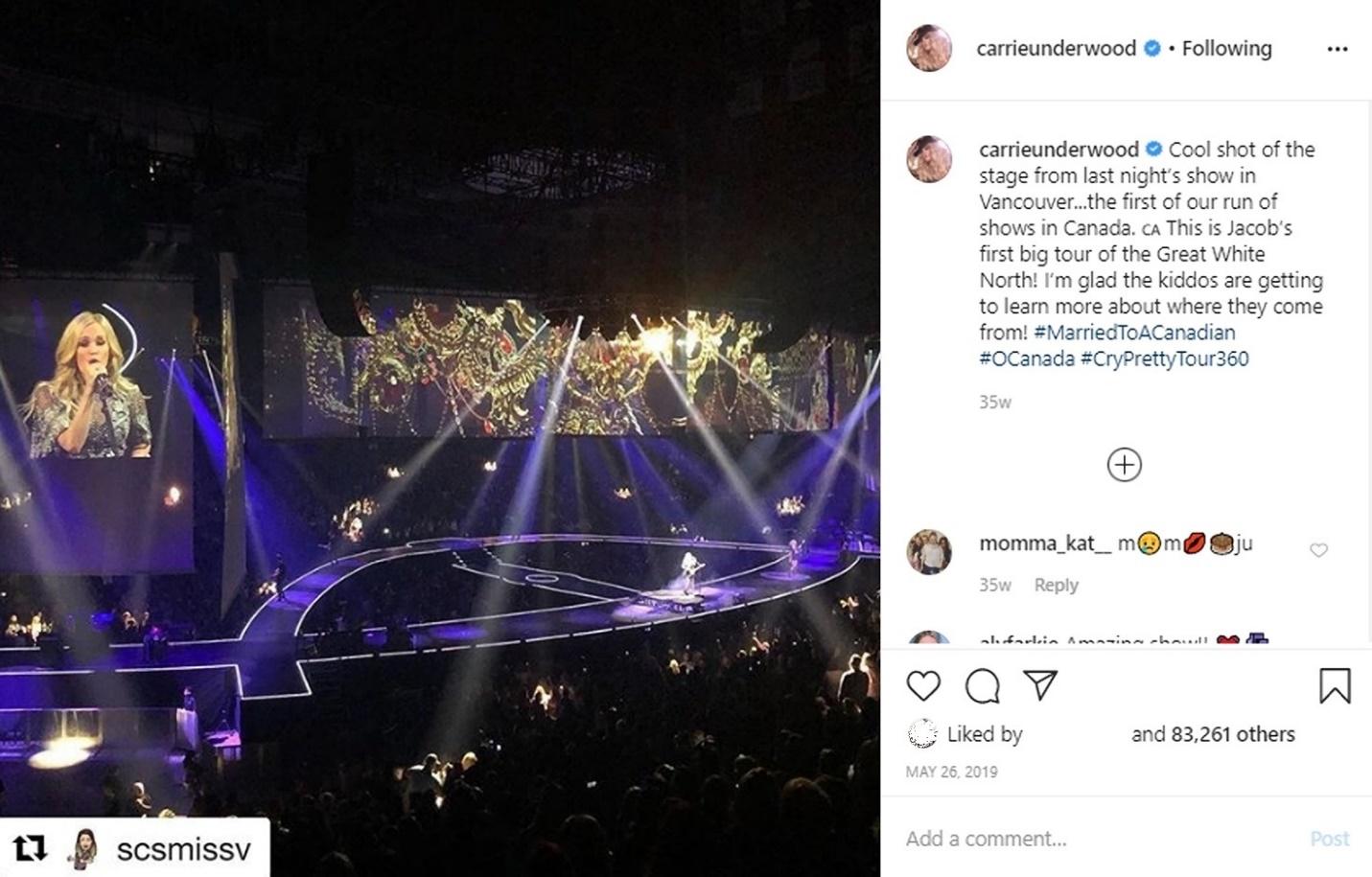 Beispiel für nutzergenerierten Inhalt von Carrie Underwood