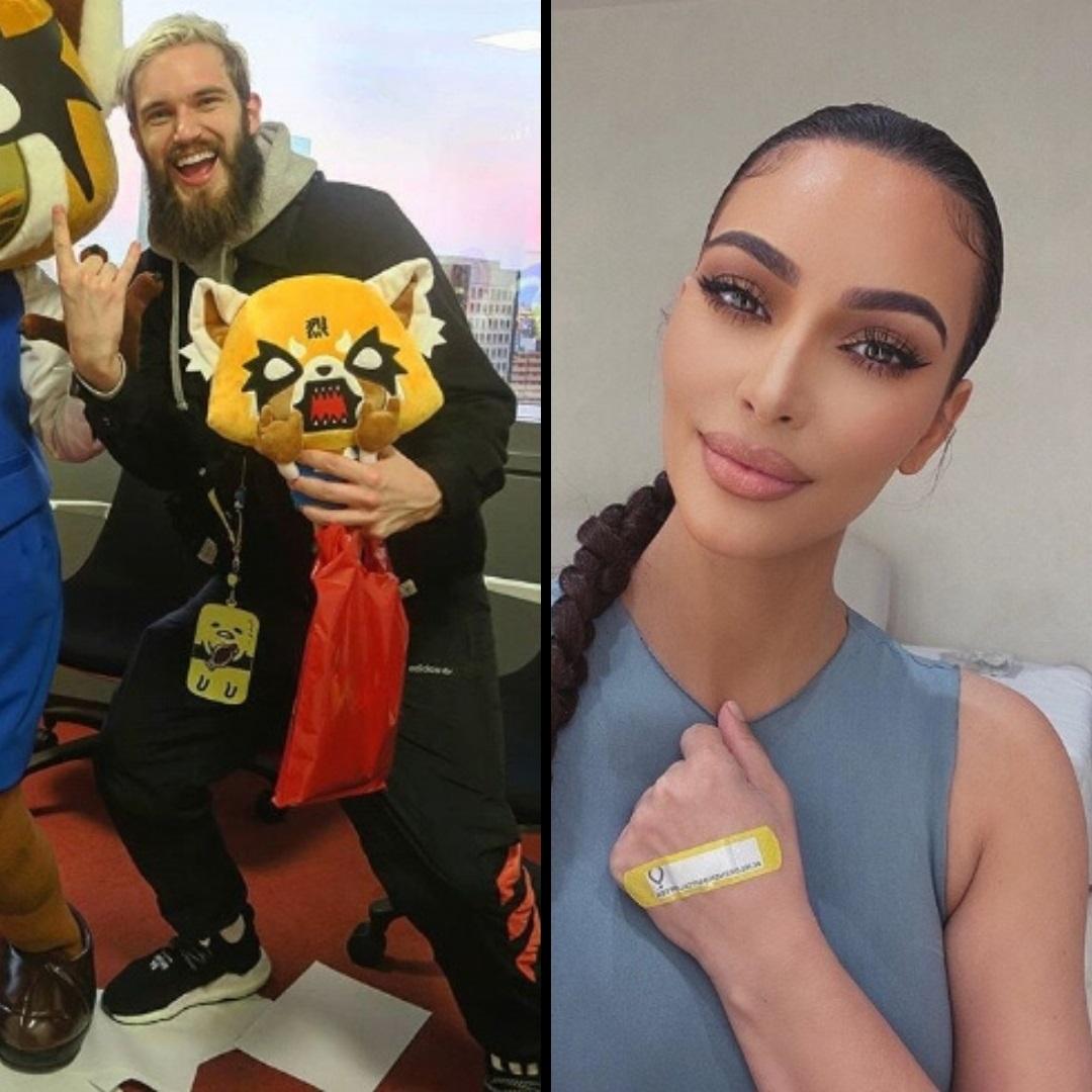 ตัวอย่างของผู้มีอิทธิพล PewDiePie และ Kim Kardashian