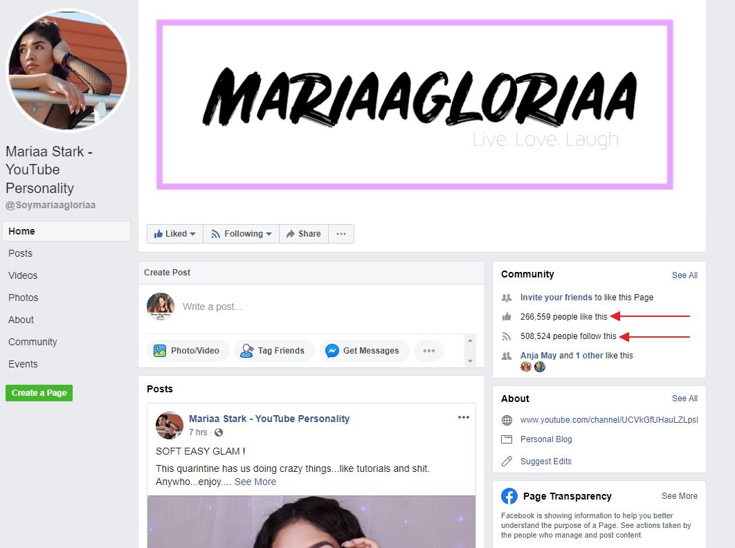 ผู้มีอิทธิพลต่อแบรนด์ Maria Gloria Stark