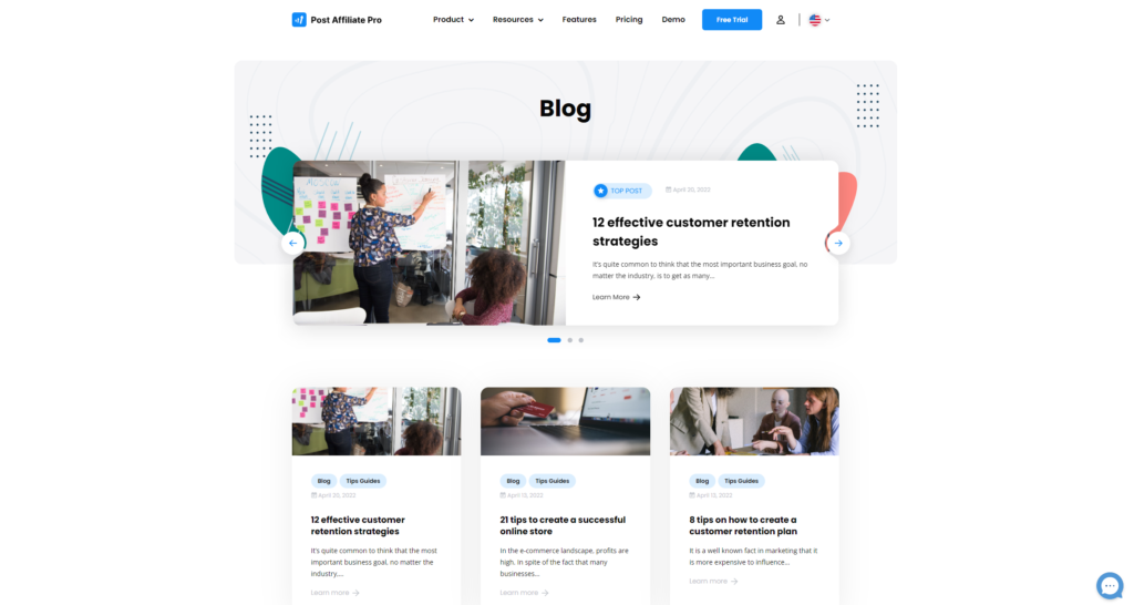 Post Affiliate Pro: publicaciones de blog destacadas