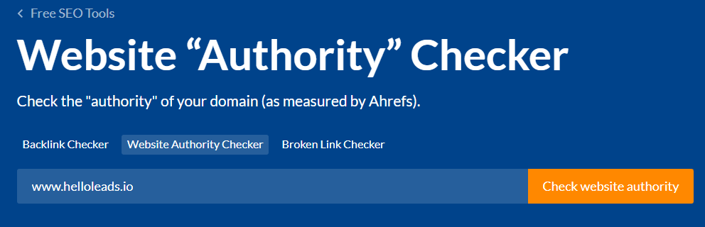 Website-Autoritätsprüfer