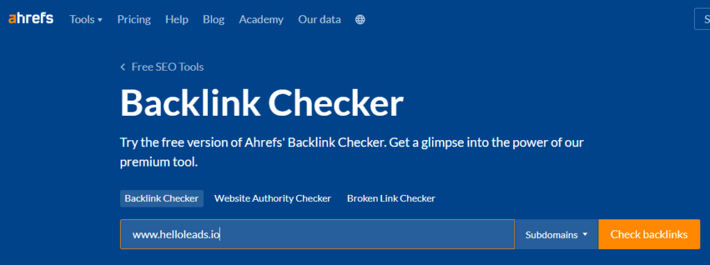 Ahref Backlink-Checker