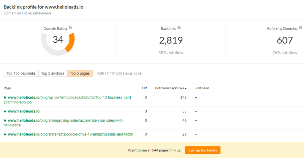 Ahref-Backlink 2