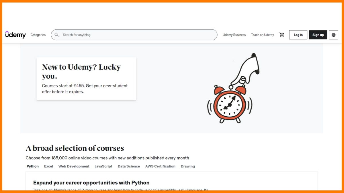 Site-ul Udemy
