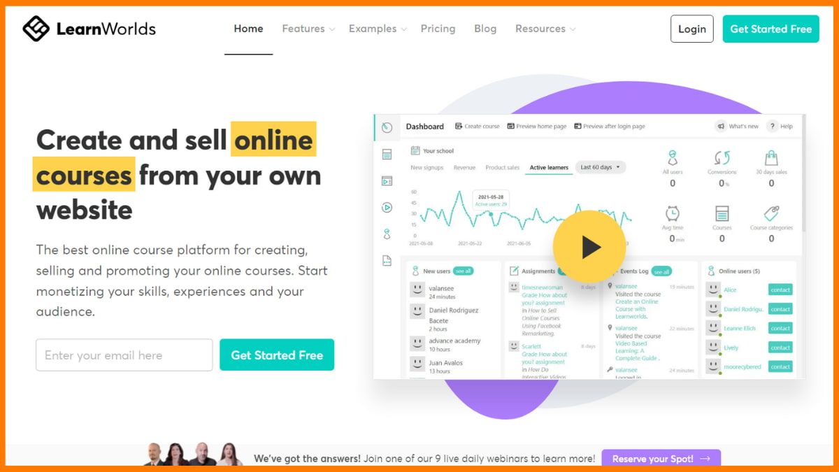 Site-ul LearnWorlds