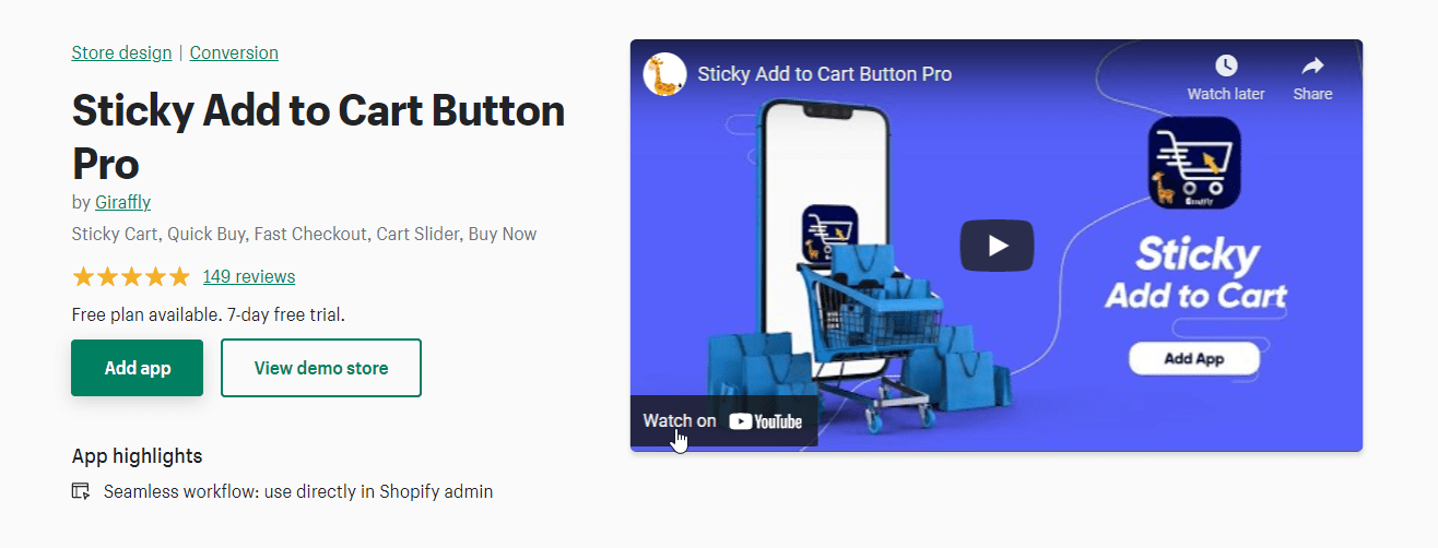 aggiungi al carrello app Shopify