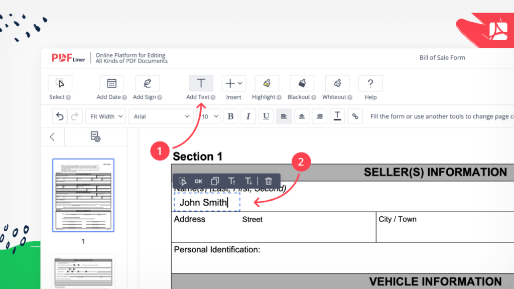 aggiungi pdf di testo