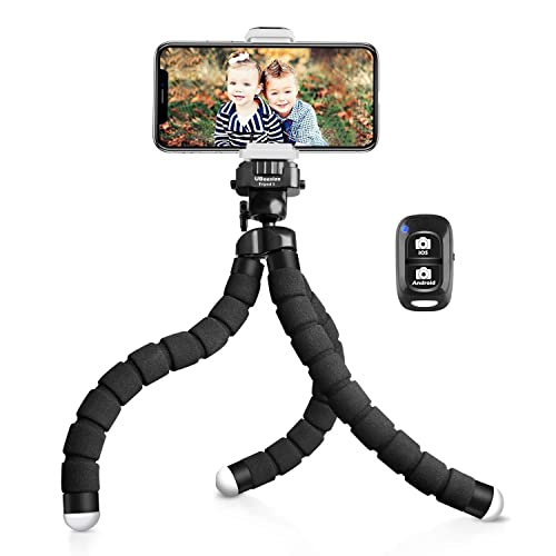 UBeesize Tripod S, ขาตั้งกล้องโทรศัพท์แบบยืดหยุ่นระดับพรีเมียมพร้อมรีโมทไร้สาย, ขาตั้งขาตั้งกล้องขนาดเล็กสำหรับกล้อง GoPro/Mobile (อัพเกรดแล้ว)