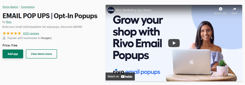 aplicația e-mail popups