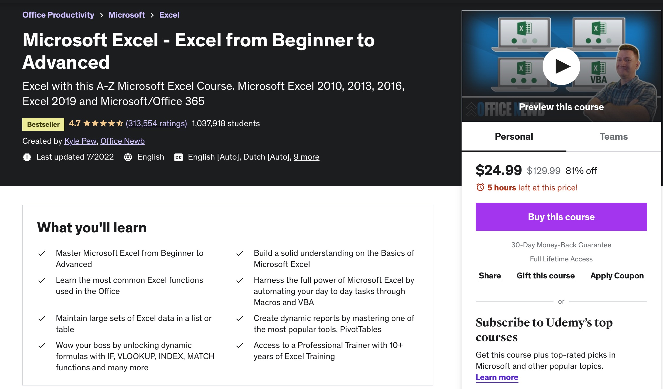 50 prodotti digitali da vendere sui social media - Come imparare Excel
