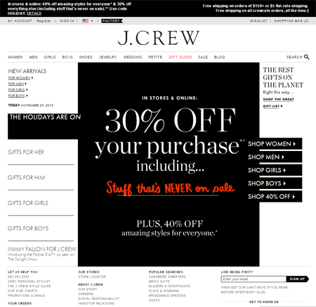Promoție de vacanță Jcrew