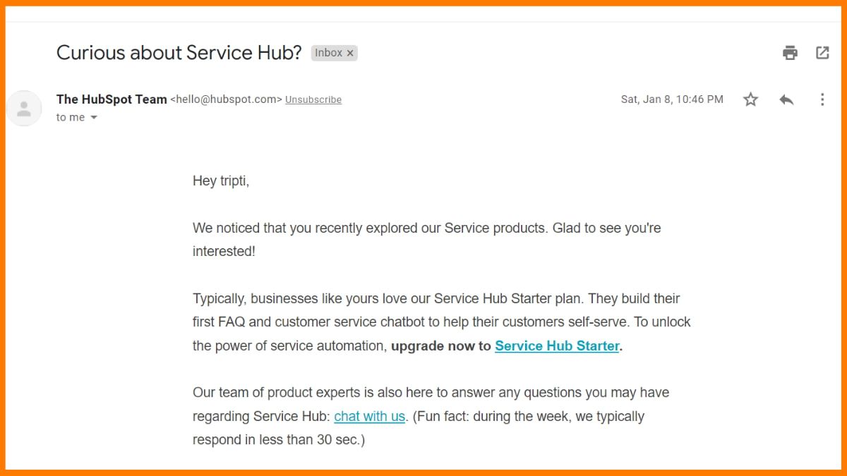 Email berbasis aktivitas