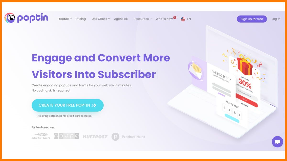 Site-ul Poptin