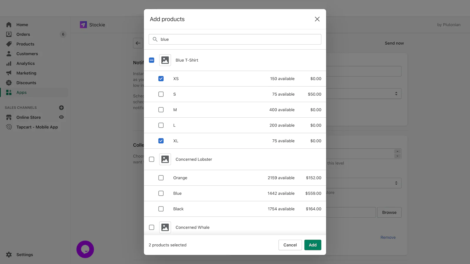 App per l'inventario delle scorte