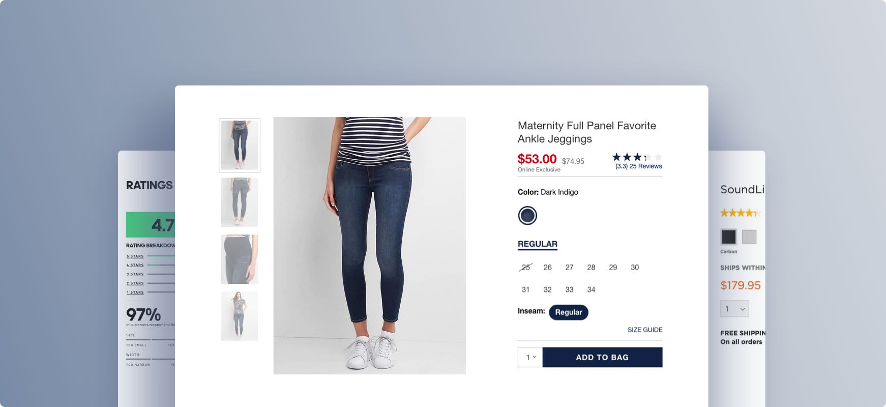 página de producto diseño UX