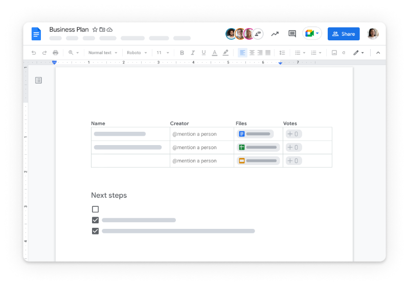 Google Docs para la colaboración de documentos
