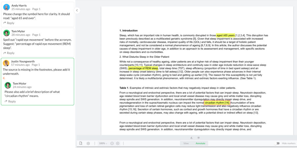 Revisión del documento MLR