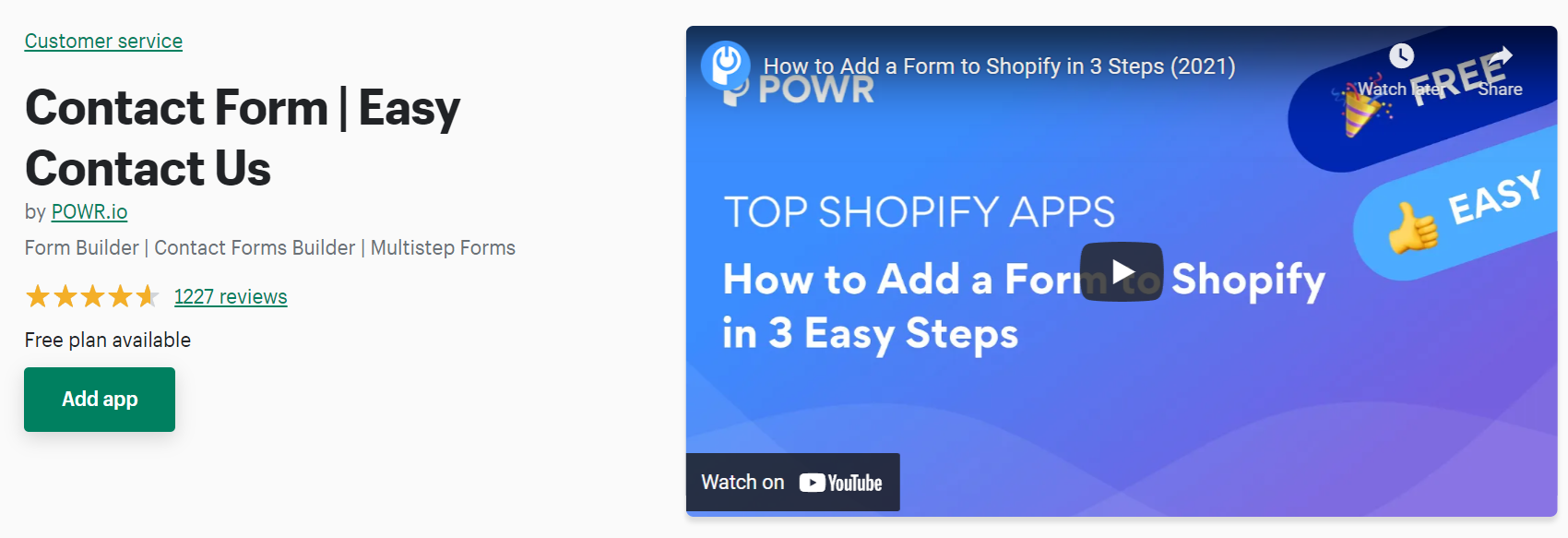 Formularz kontaktowy dla Shopify