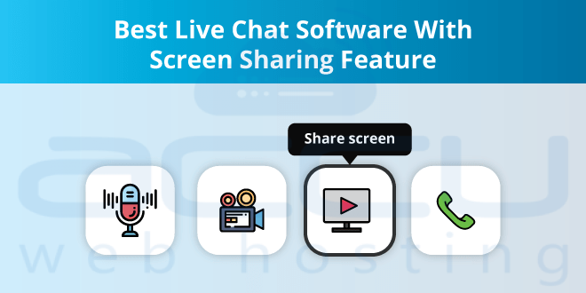 Software de chat live cu funcție de partajare a ecranului