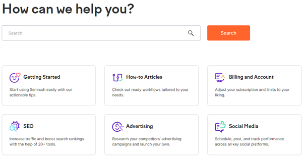 Ahrefs Vs Semrush : quel outil SEO est le meilleur et pourquoi ? 27 Semrush’s customer support
