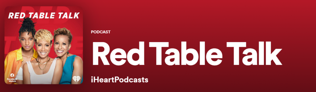 podcast de conversa de mesa vermelha