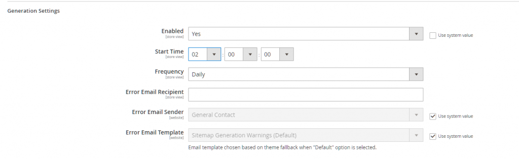 Magento XML menghasilkan