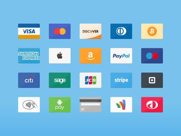 ícones de cartões de crédito gratuitos
