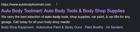 Contoh judul SEO Autobodytoolmart eCommerce