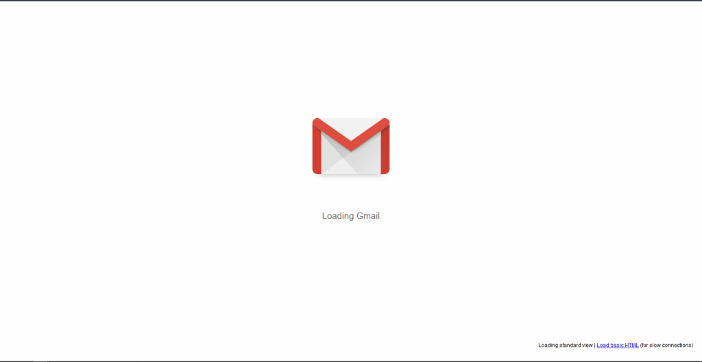 Экран загрузки Gmail