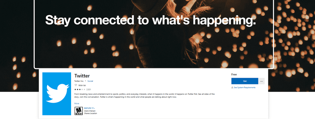 Obtenha o Twitter PWA - Microsoft Store