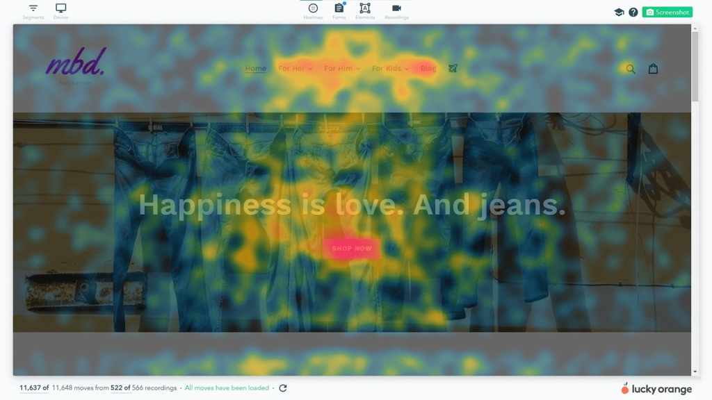 히트맵 Shopify 앱