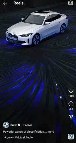 BMWはInstagramのリールに広告を出します