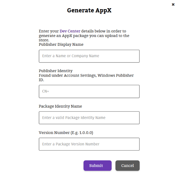PWABuilder — Генерация AppX