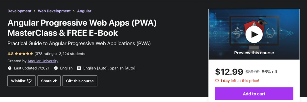 Угловой курс PWA