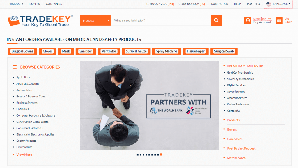 ผู้ค้าส่ง TradeKey