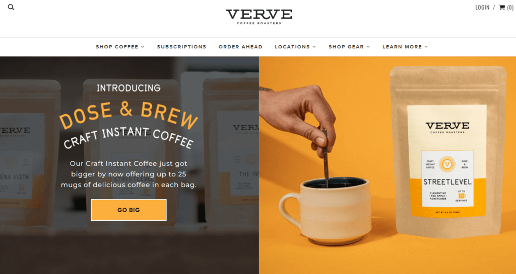 Verve Coffee Roasters web