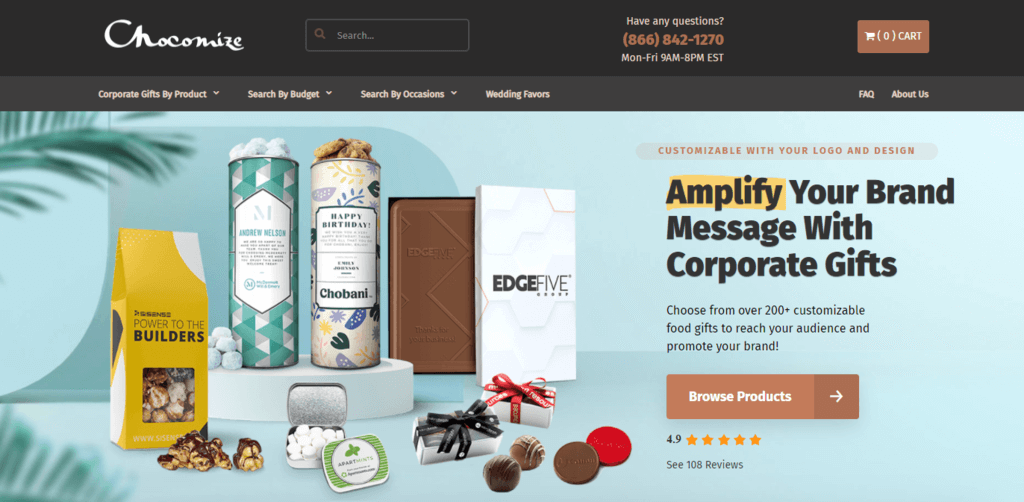Situs web Chocomize