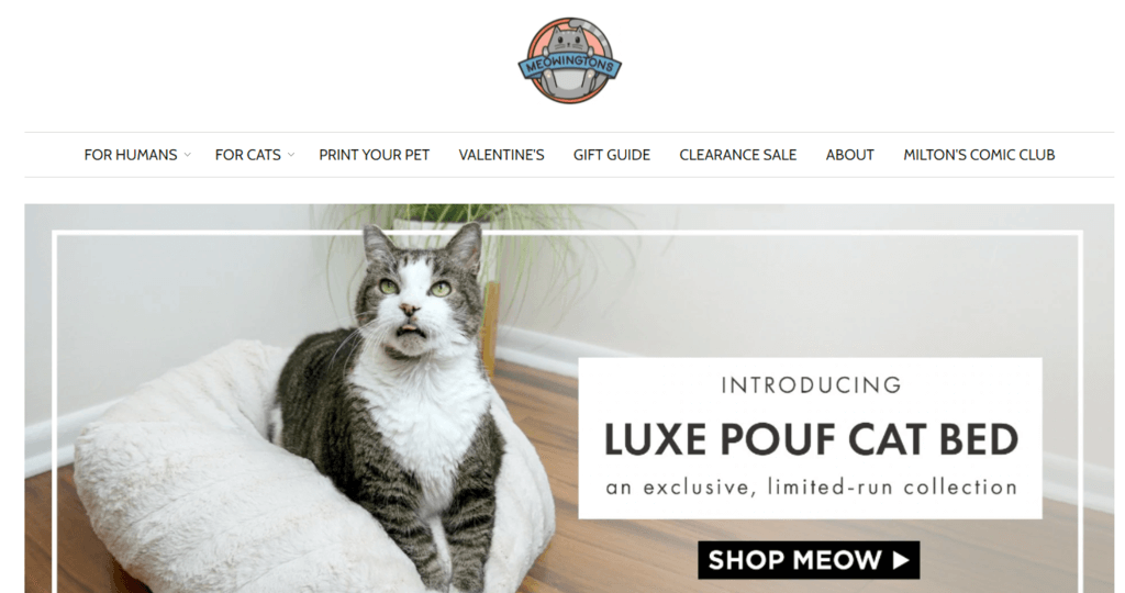 Situs web Meowingtons