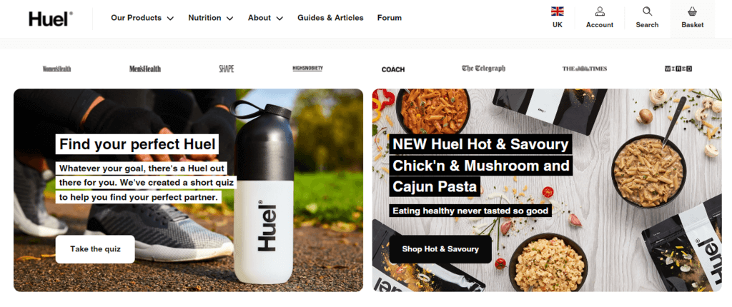 Situs web Huel