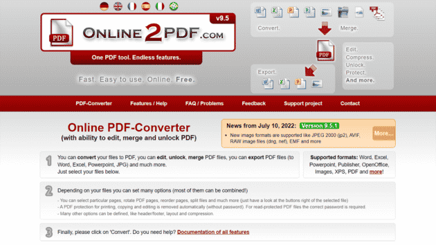 Online2PDF- محول-محرر