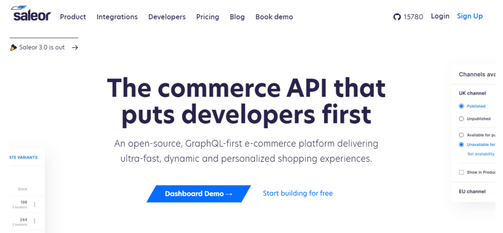 Платформа безголовой коммерции Saleor