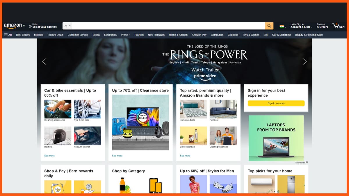 Situs web Amazon