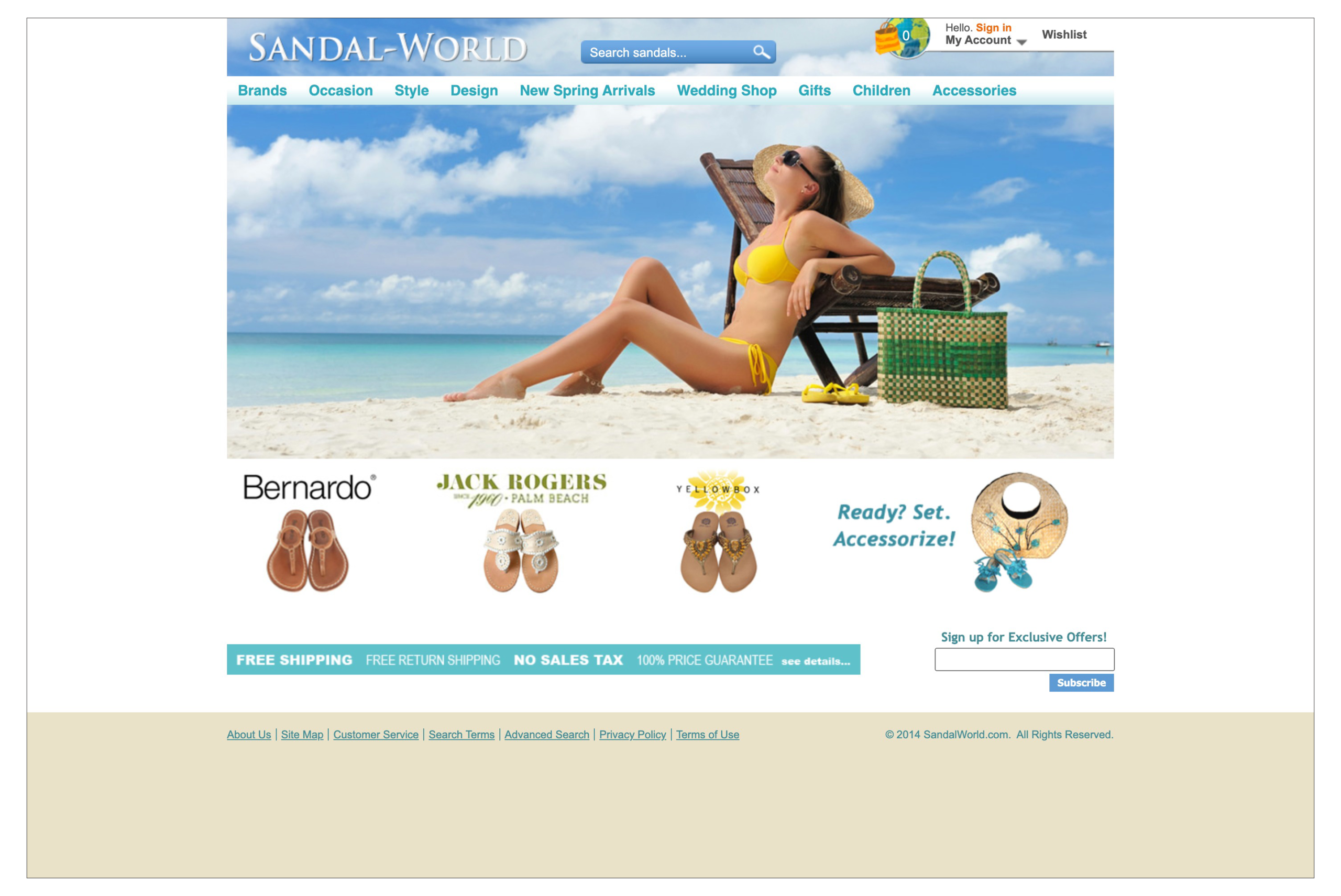 Image de la page d'accueil de Sandalworld